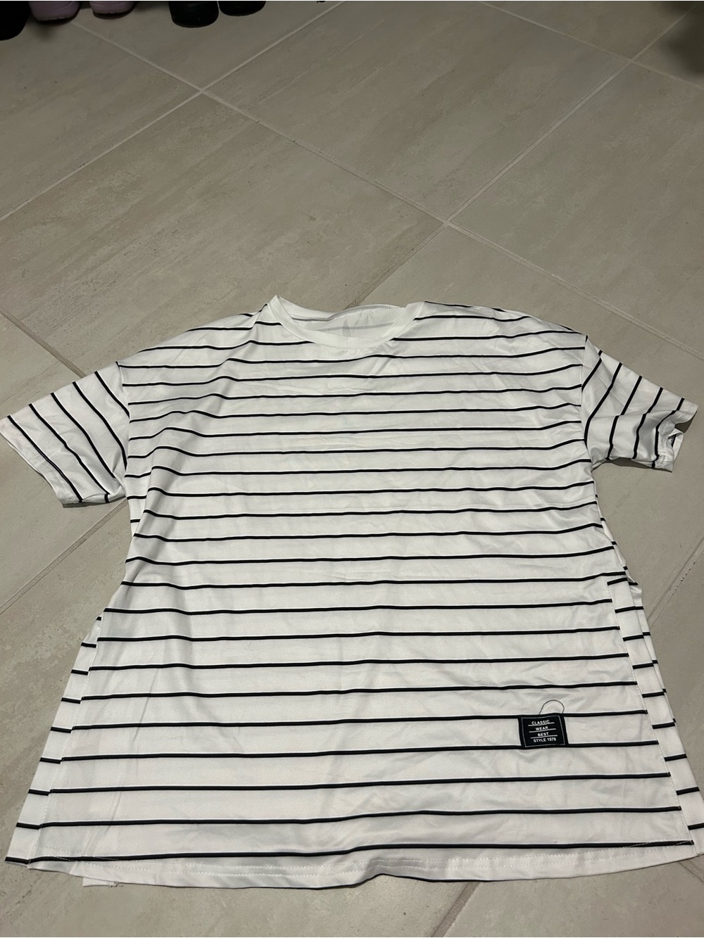 Maternity White Stripe T-Shirt